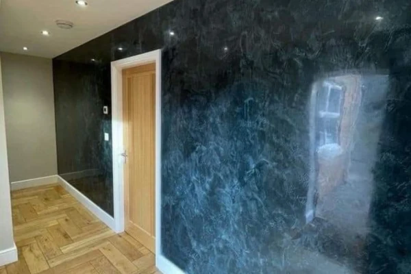 Parede decorativa com efeito em gel